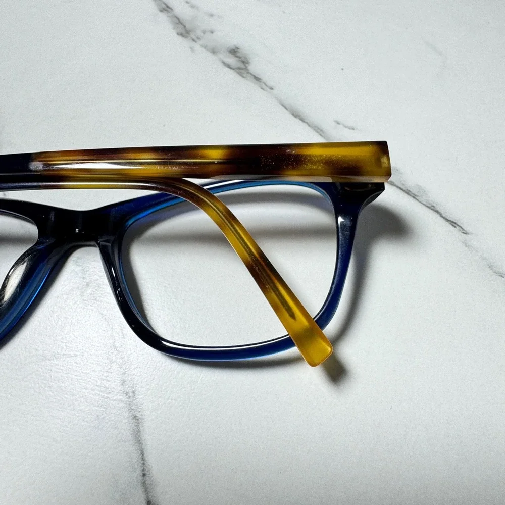 DKNY Eyeglasses Frames Navy Blue Tortoise Rectangular DK5001G 415 51-17-135